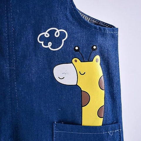 Kids Striped T-shirt & Denim Dungaree Set