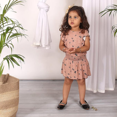 Baby Girl Brown Mini Frock