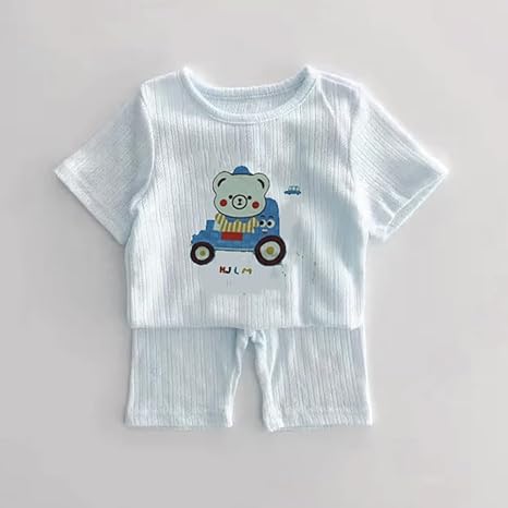 Kids Daily wear Random Cartoon Print T-Shirt Shorts Co-ord Set
