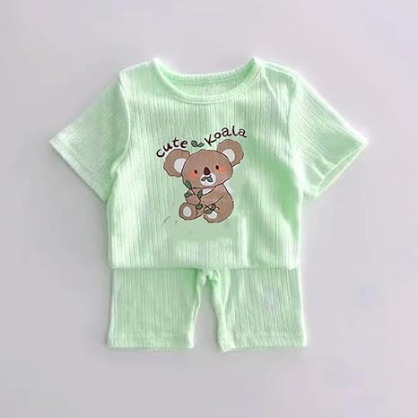 Kids Daily wear Random Cartoon Print T-Shirt Shorts Co-ord Set