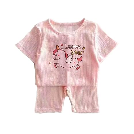 Kids Daily wear Random Cartoon Print T-Shirt Shorts Co-ord Set