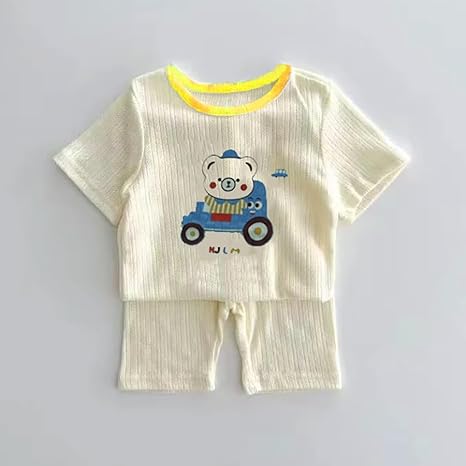 Kids Daily wear Random Cartoon Print T-Shirt Shorts Co-ord Set