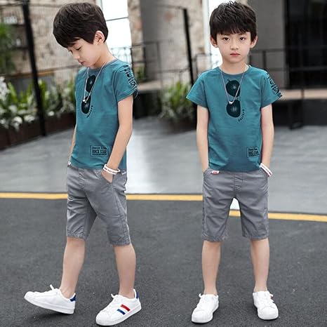Boys Sunglasses Shade Print T-shirt & Short Set