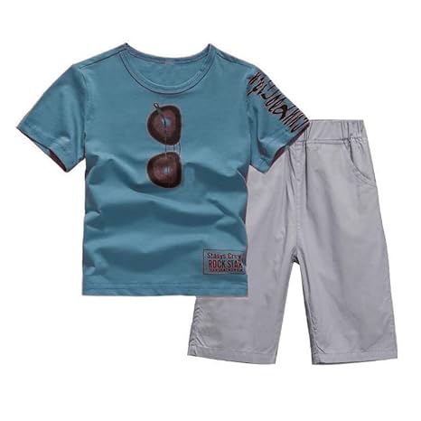 Boys Sunglasses Shade Print T-shirt & Short Set