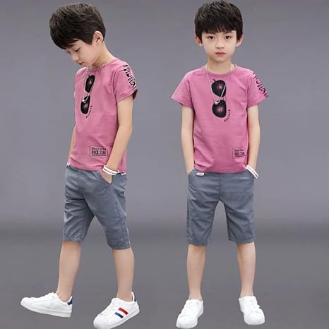 Boys Sunglasses Shade Print T-shirt & Short Set