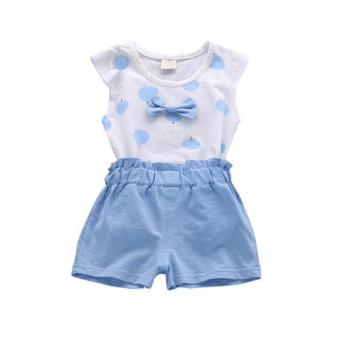 Girl's Synthetic Top & Shorts