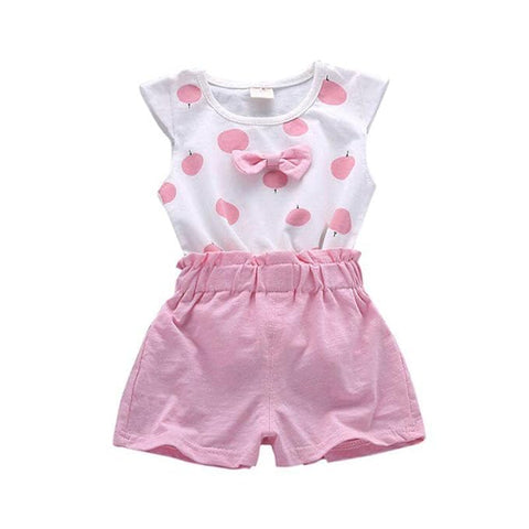 Girl's Synthetic Top & Shorts
