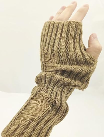 Fashion Punk Gothic Cosplay Party Beggar Style Long Masquerade Fingerless Arm Hand Warmer Gloves
