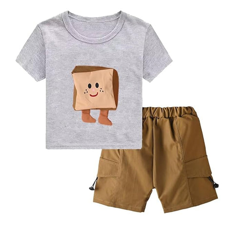 Kids 3D Pocket T-Shirt & Cargo Shorts Set