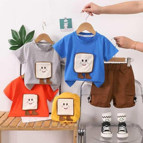 Kids 3D Pocket T-Shirt & Cargo Shorts Set