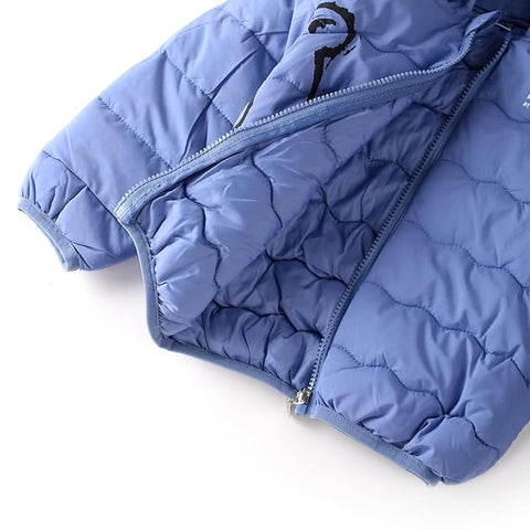 Kid's Latest Matt Finish Bear Printed Winter Puffer Jacket Hooded Bomber Jacket for Boys n Girls