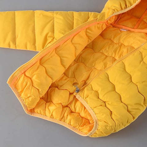 Kid's Latest Matt Finish Bear Printed Winter Puffer Jacket Hooded Bomber Jacket for Boys n Girls