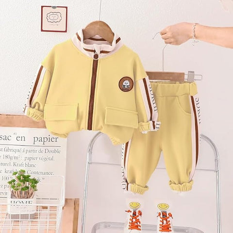 Kids Panda Print T-shirt Sweatshirt & Pant 3-piece Set