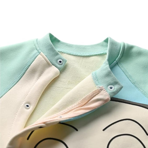 Kids Cartoon Duck Long Sleeve Bodysuit Romper