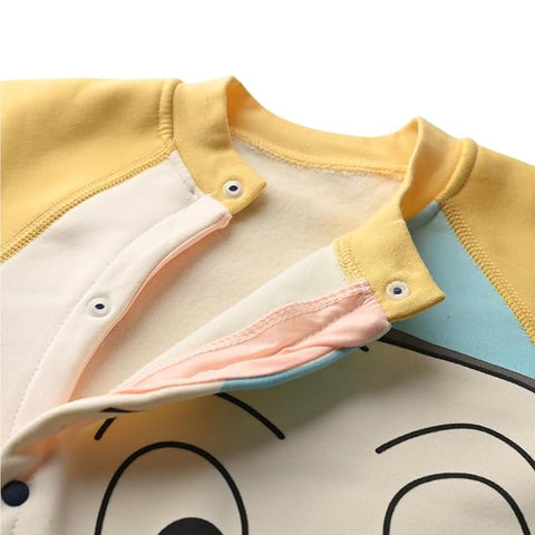 Kids Cartoon Duck Long Sleeve Bodysuit Romper