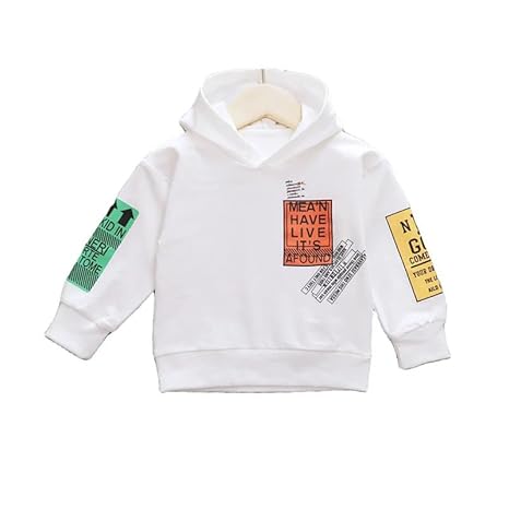 Kids Text Print Sweatshirt With Hood & Pant Set