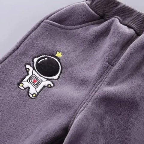 Kids Astronaut Print Sweatshirt Jacket & Pant 3 -piece Set