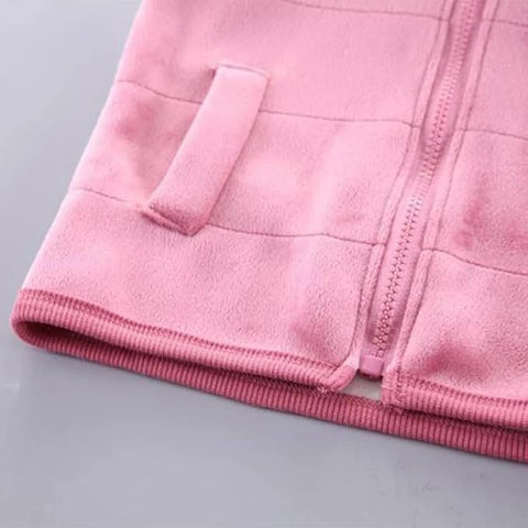 Kids Astronaut Microfleece Velvet Warm 3-Piece Hooded Jacket, T-shirt & Joggers Winter Outfits