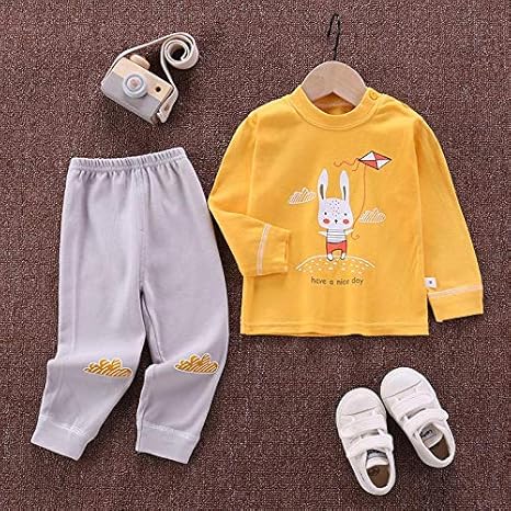 Kids Cartoon Print T-shirt & Pyjama Set