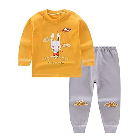 Kids Cartoon Print T-shirt & Pyjama Set