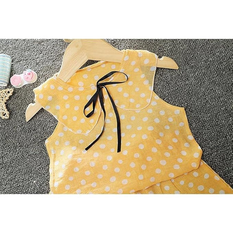 Girls Polka Dot Print Top & Short Set