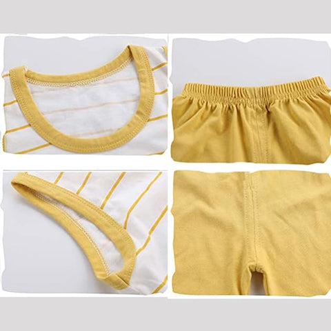 Kid's Tiger Printed Sleeveless T-Shirt & Shorts Set