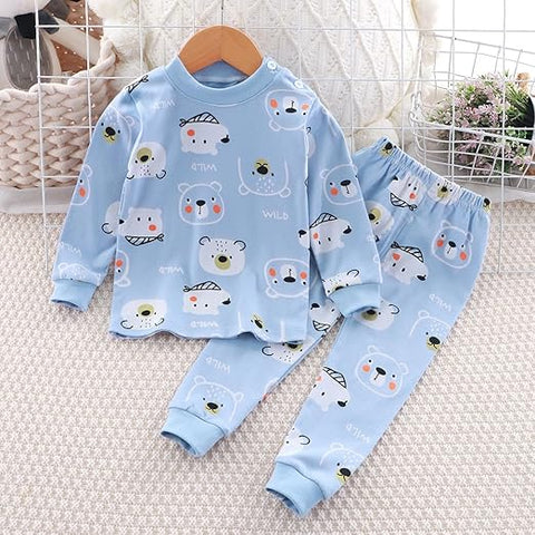 Kids All-over Bear Print T-shirt & Pyjama Set