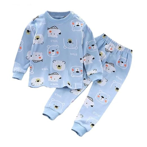 Kids All-over Bear Print T-shirt & Pyjama Set
