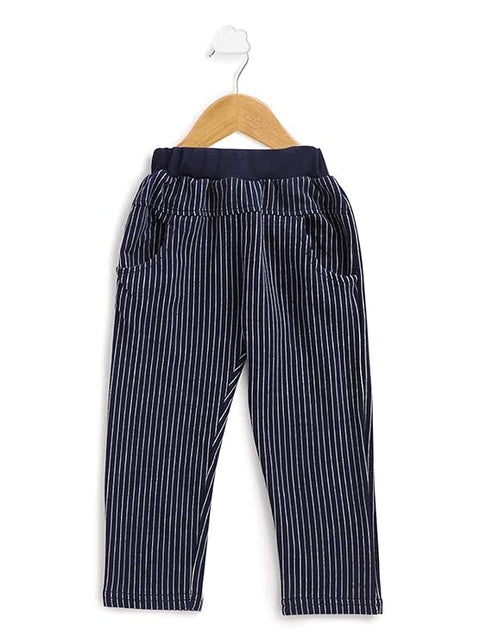 Cotton Printed Check Full Sleeve Jacket Attached T-Shirt Pant Clothing Set For Boy's