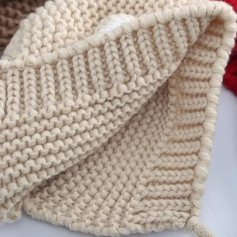 Kids Winter Warm Wool Knitted Cute Froggy Ear Cartoon Cap Beanie Hat Topa