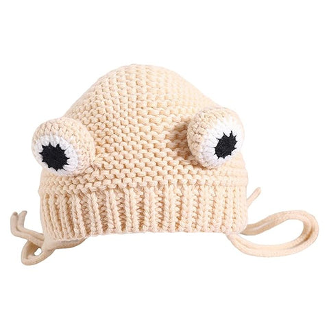 Kids Winter Warm Wool Knitted Cute Froggy Ear Cartoon Cap Beanie Hat Topa