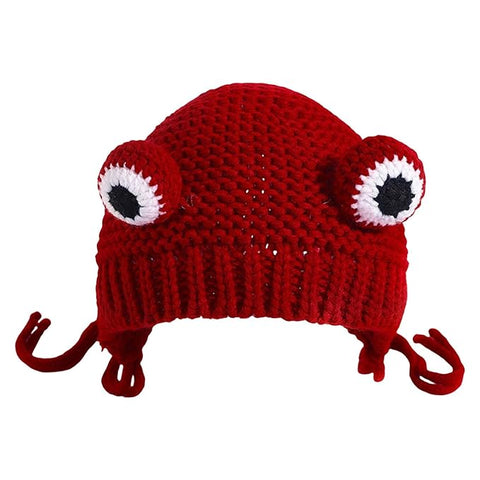 Kids Winter Warm Wool Knitted Cute Froggy Ear Cartoon Cap Beanie Hat Topa
