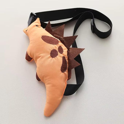 Kids Dinosaur T-Shirt & Denim Shorts Set with Crossbody Bag