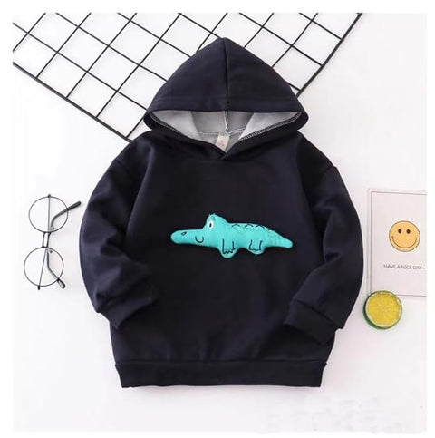Kid's Full Sleeve Alligator Crocodile 3D Toy Cotton Sweatshirt
