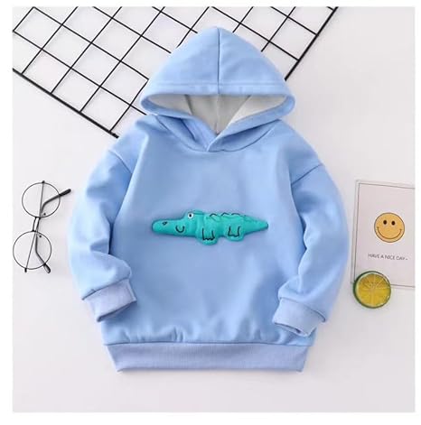 Kid's Full Sleeve Alligator Crocodile 3D Toy Cotton Sweatshirt