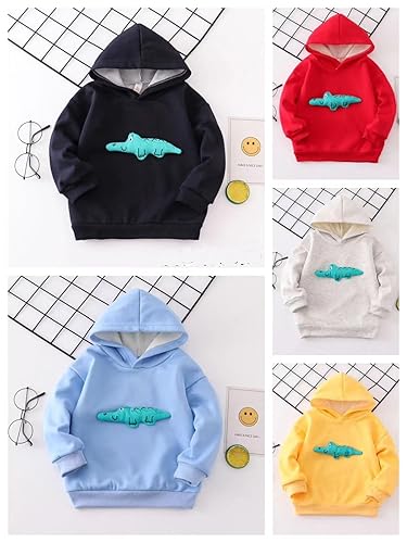 Kid's Full Sleeve Alligator Crocodile 3D Toy Cotton Sweatshirt
