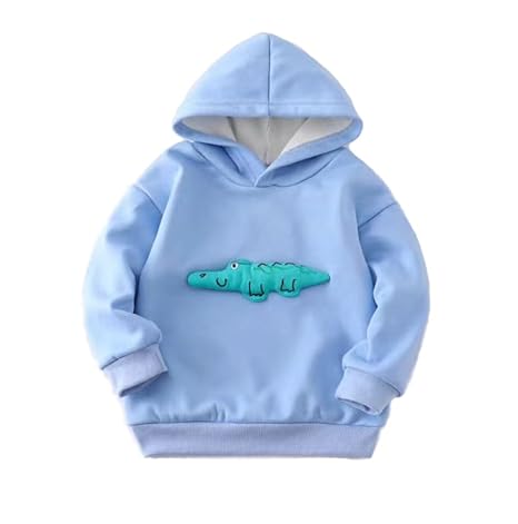 Kid's Full Sleeve Alligator Crocodile 3D Toy Cotton Sweatshirt