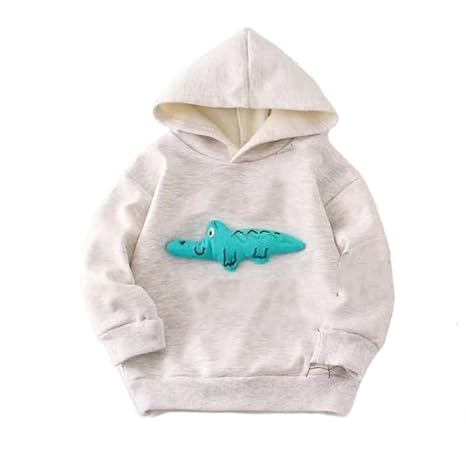 Kid's Full Sleeve Alligator Crocodile 3D Toy Cotton Sweatshirt