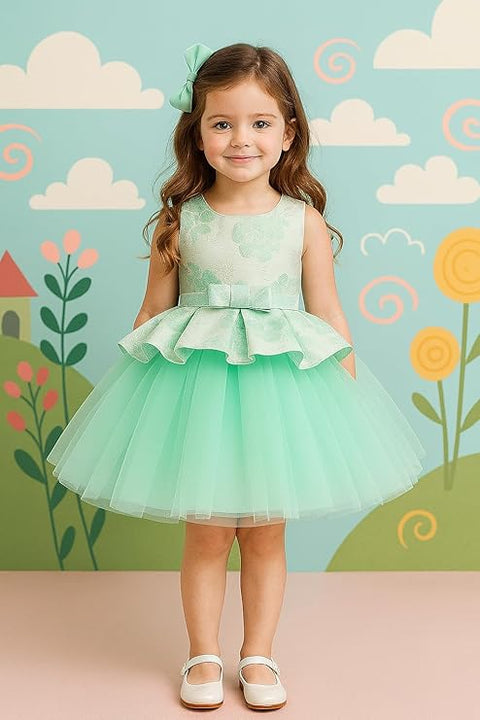 Girls Glittery Butterfly Mesh Cocktail Party Mini Tutu Dress Frock