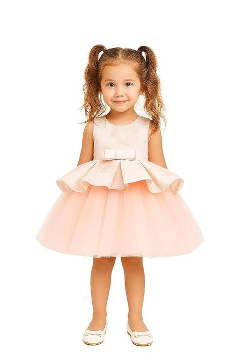 Girls Glittery Butterfly Mesh Cocktail Party Mini Tutu Dress Frock