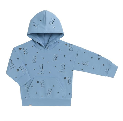 Dino Print Full Sleeve Prewinter Cotton Hoodie T-shirt Sweatshirt for Infants & Toddlers