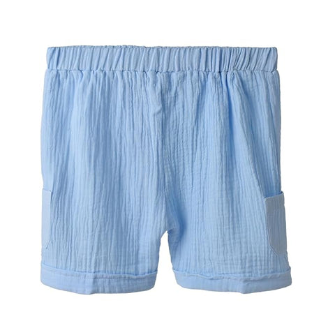 Kids Stylish Party Short-Sleeve Shirt with Bow & Comfy Shorts Set