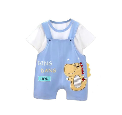 Kids Dinosaur T-shirt & Short Dungaree  Shorts