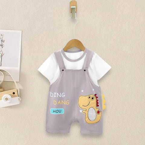 Kids Dinosaur T-shirt & Short Dungaree  Shorts