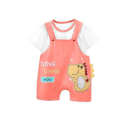 Kids Dinosaur T-shirt & Short Dungaree  Shorts