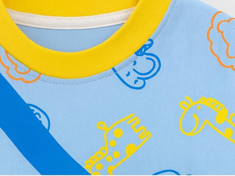 Boys Bear Print 3D Pouch T-shirt & Short Set