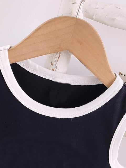 Kid's Cartoon Printed Active wear T-Shirt & Shorts Set