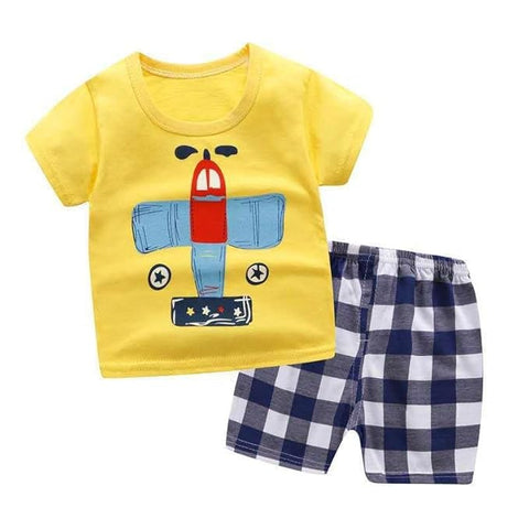 Trendy Cartoon Printed T-shirt and Shorts Sets