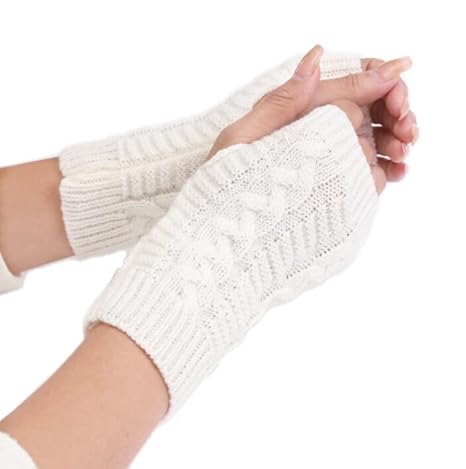 Knitted Woollen Warm Fingerless Gloves Thermal Hand Warmer Winter Accessories