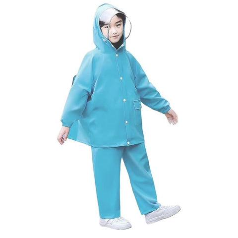 Kids EVA Rainsuit Hooded Jacket & Pant Set